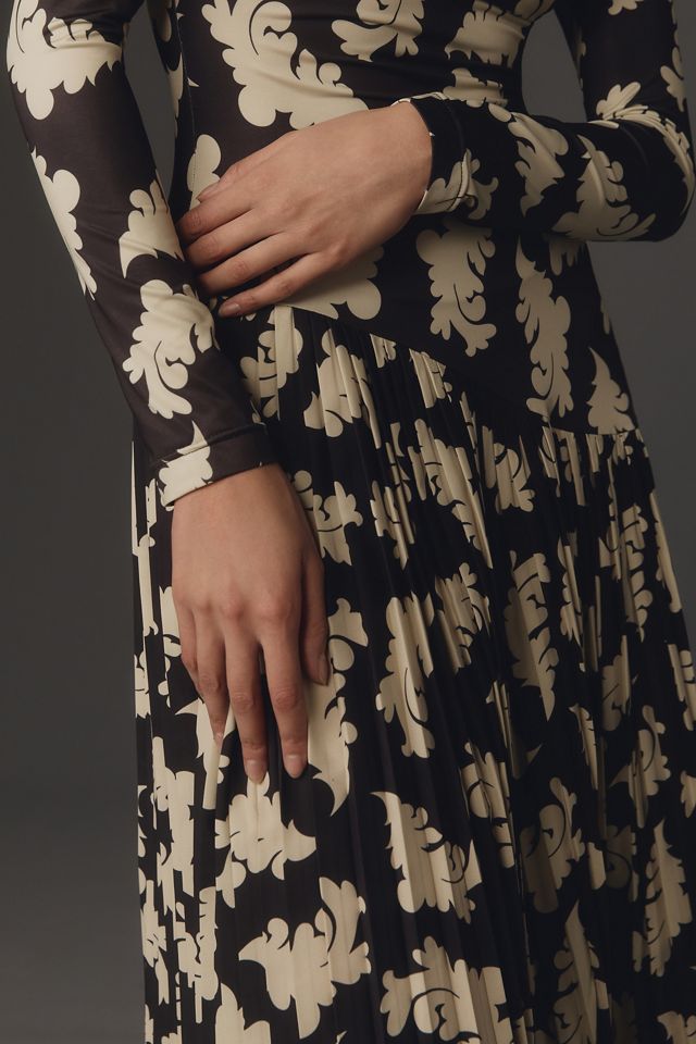 Dhruv Kapoor Long-Sleeve Pleated Midi Dress #2