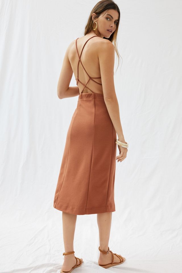 knee length dresses for ladies ASOS DESIGN 2 in 1 ponte t-shirt with cami midi lace slip dress in bla   ASOS Sample Sale