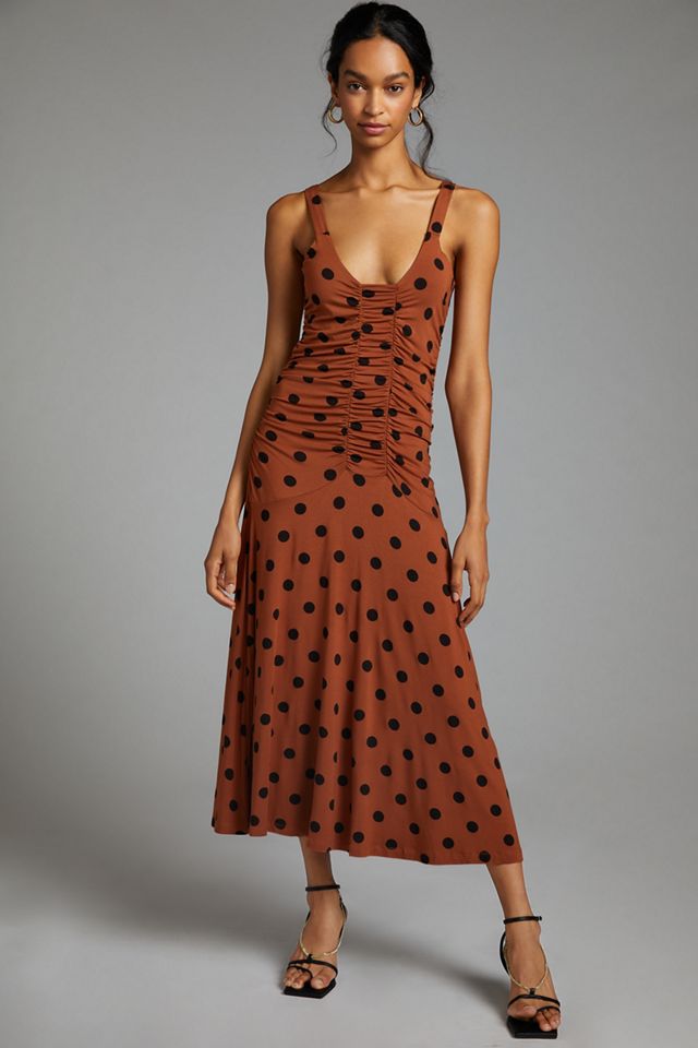 maeve ruched gingham dress Maeve Ruched Gingham Dress