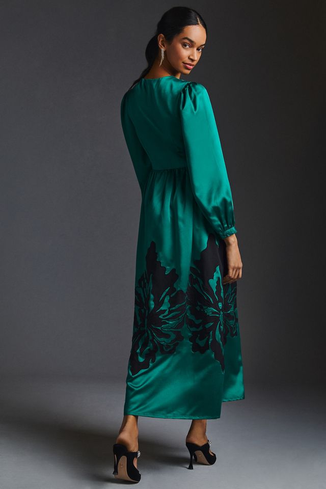 Nikasha Embroidered Satin Dress #1