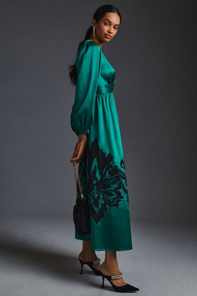 Nikasha Embroidered Satin Dress #3