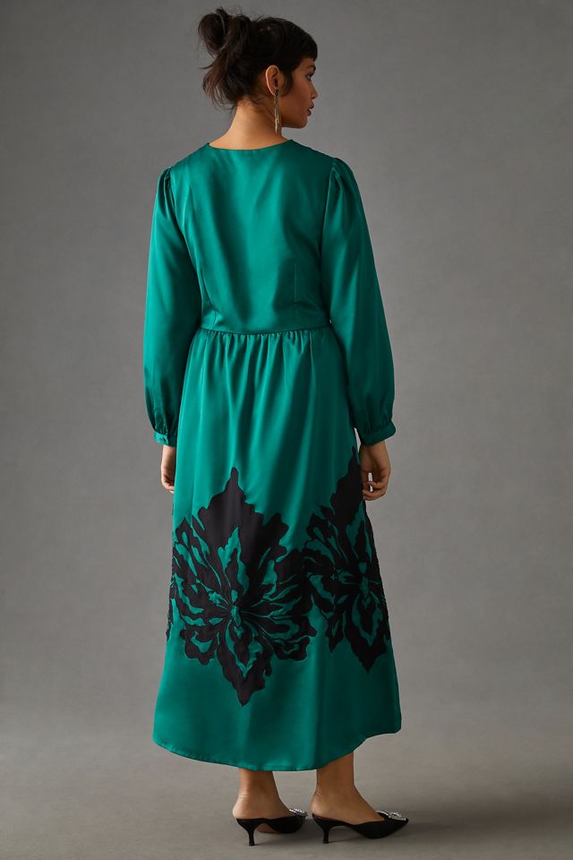 Nikasha Embroidered Satin Dress #6