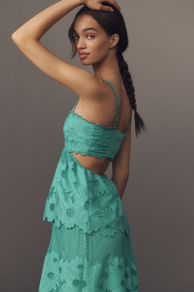 Saylor Elloise Eyelet Tiered Midi Dress #2