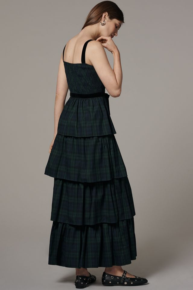 Saylor Square-Neck Tiered Maxi Dress #2