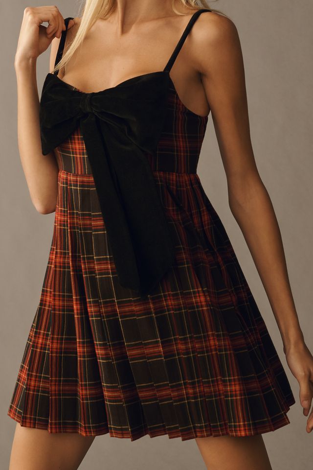 Saylor Jesse Bow Pleated Mini Dress #1