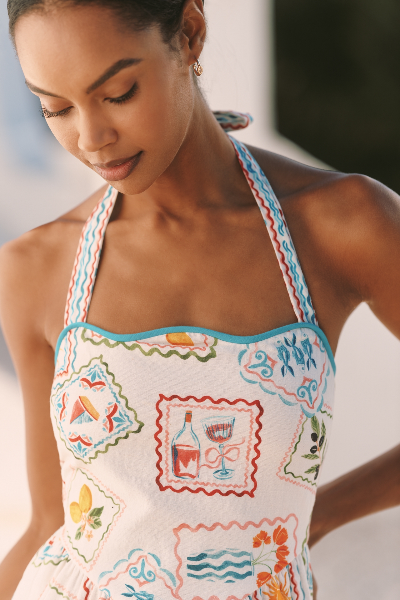 Saylor Maysilee Cotton Linen Maxi Dress