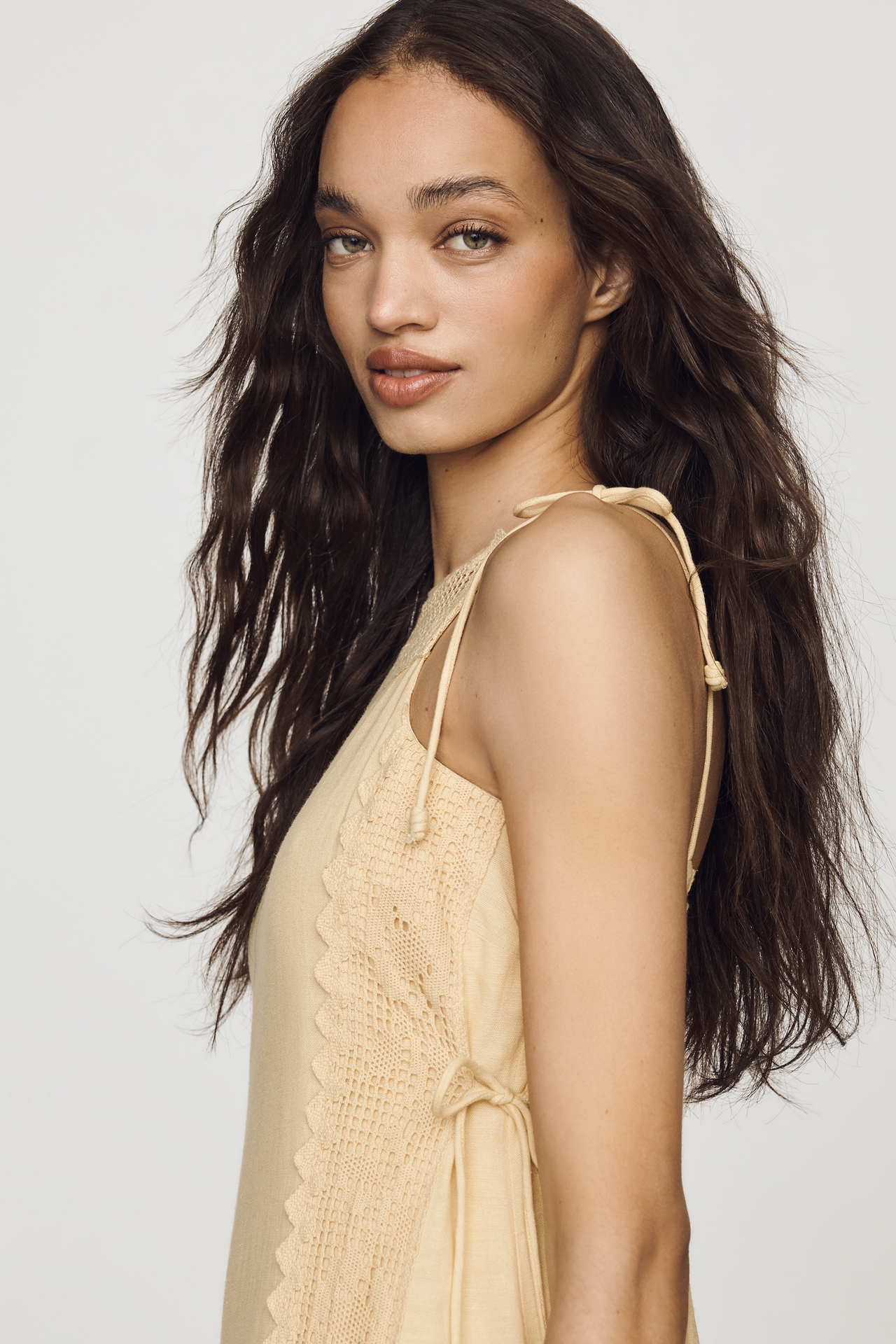 Saylor Lysandra Linen Blend Midi Dress
