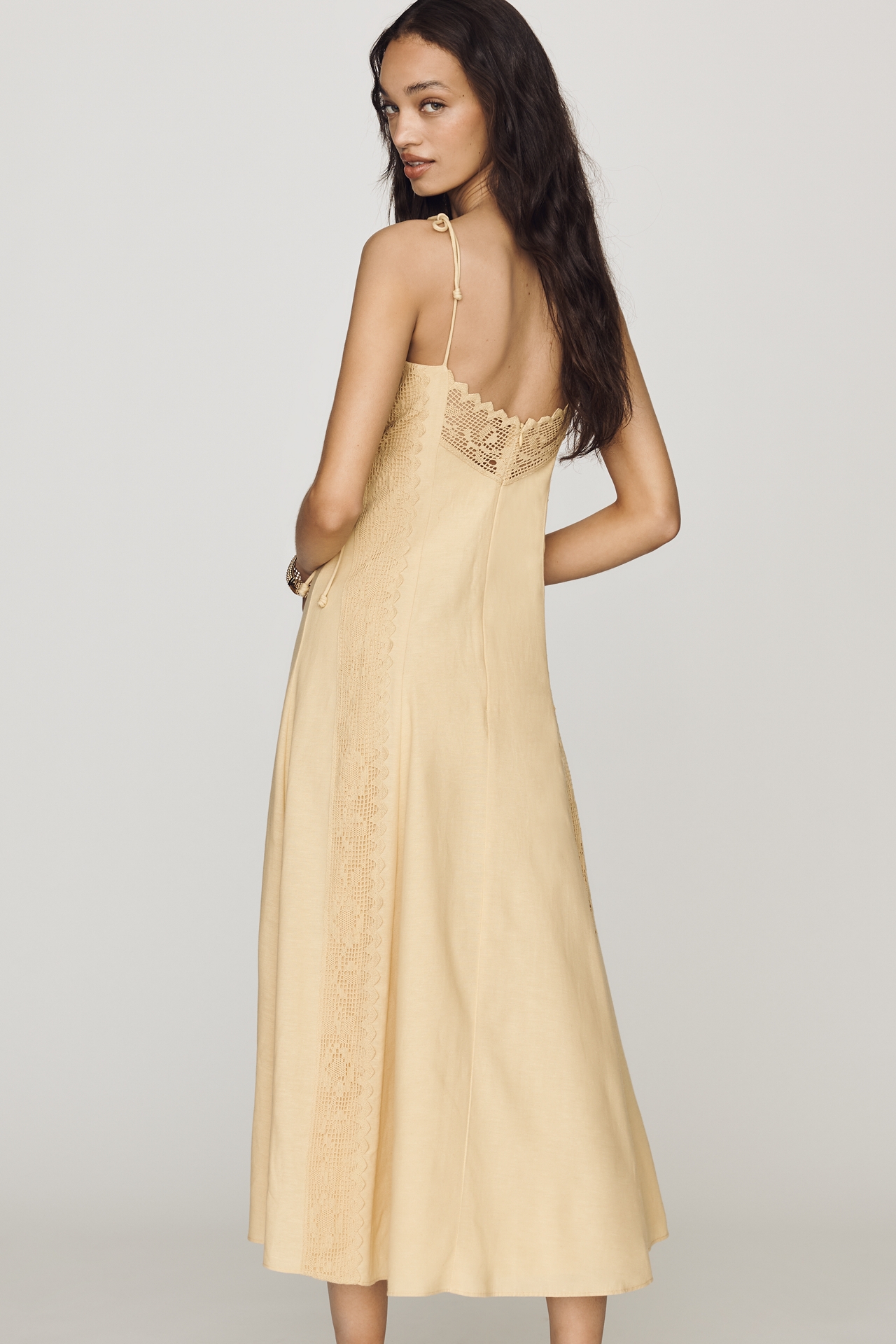 Saylor Lysandra Linen Blend Midi Dress