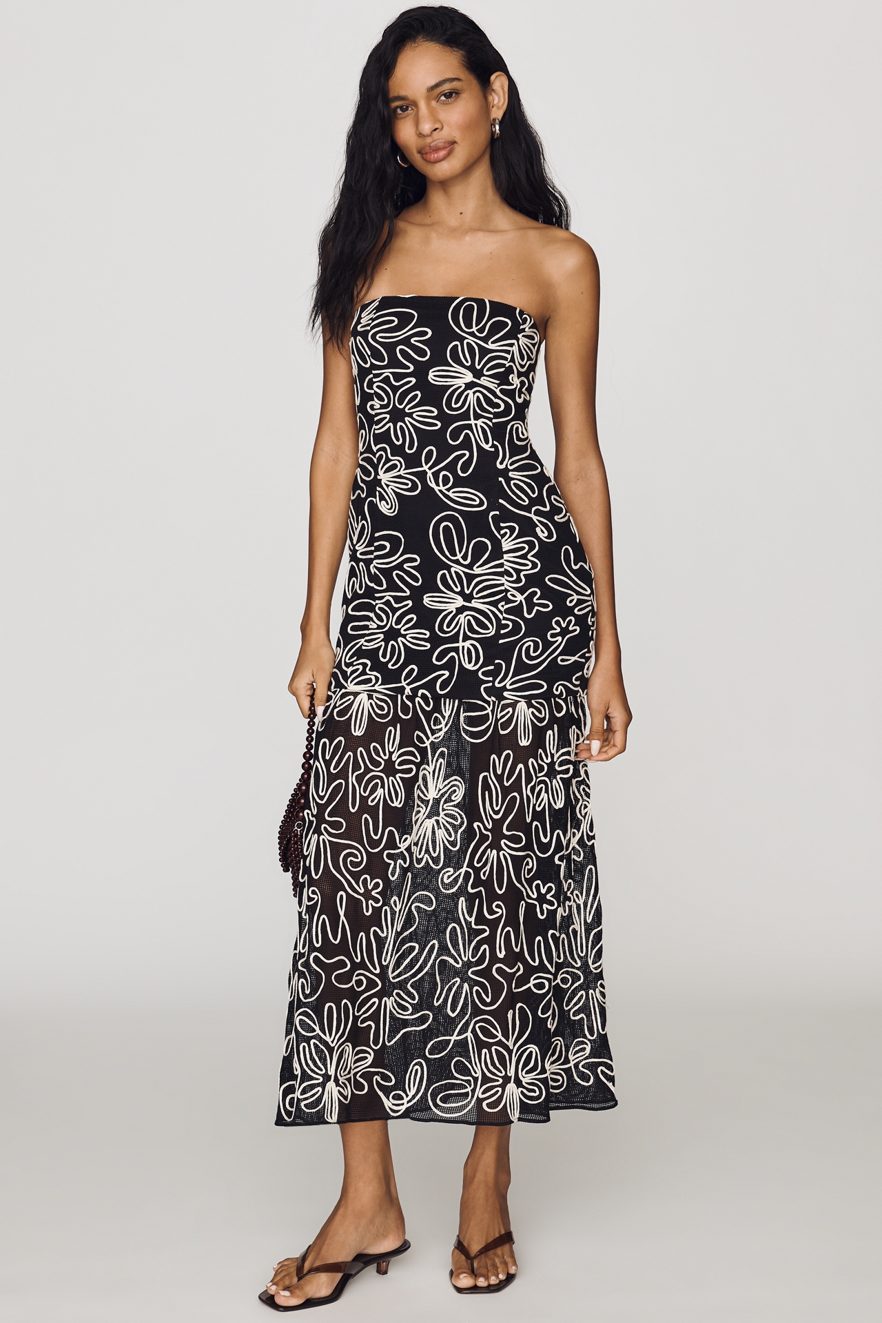 Saylor Kriss Strapless Midi Dress