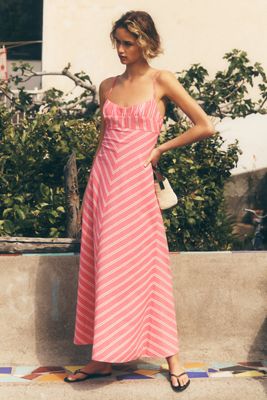 open lace back dress Girls Striped Summer Dresses