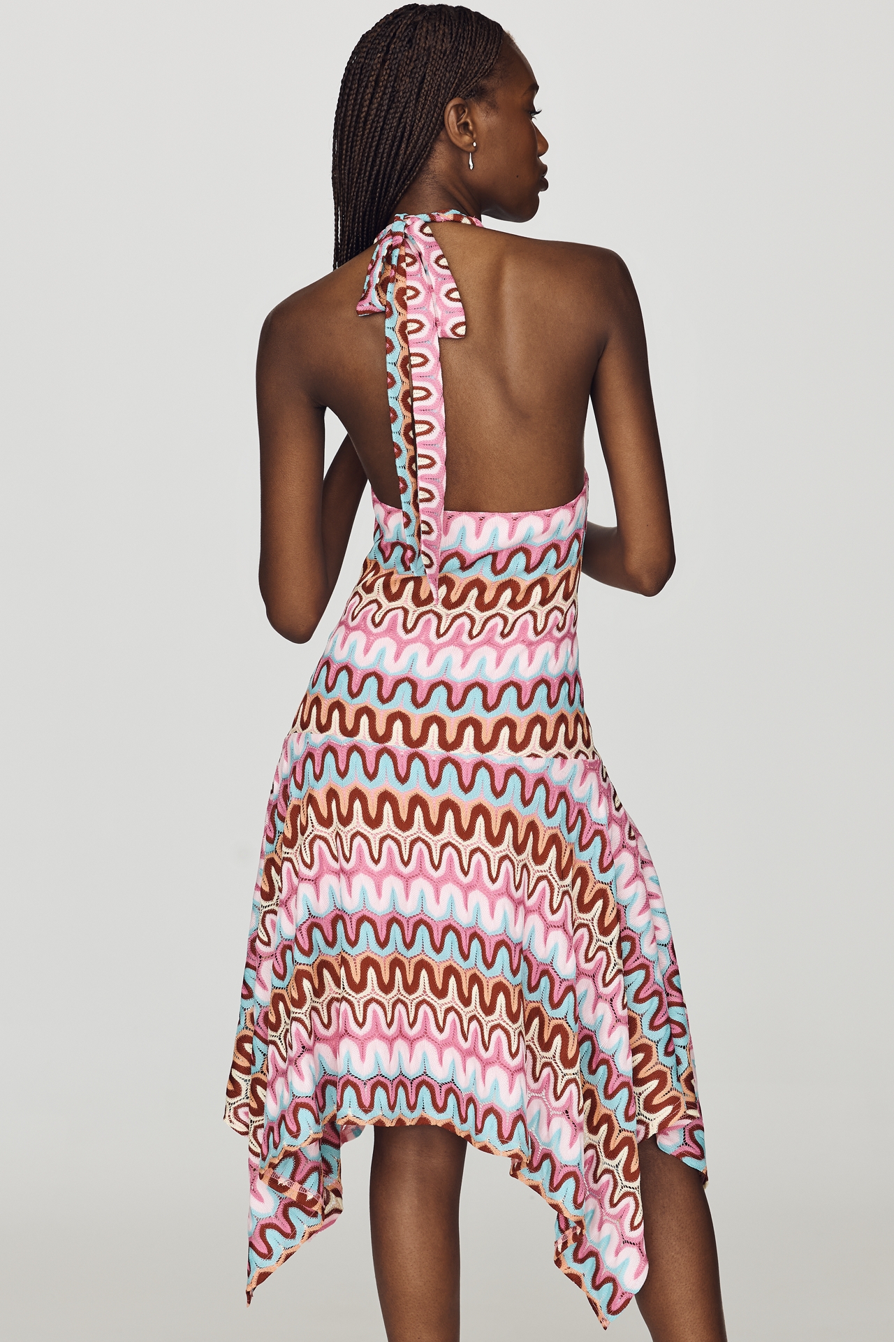 Saylor Lissie Plunge Halter Mini Dress