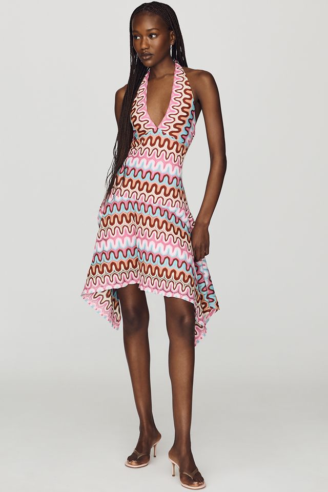 Saylor Lissie Plunge Halter Mini Dress | Anthropologie
