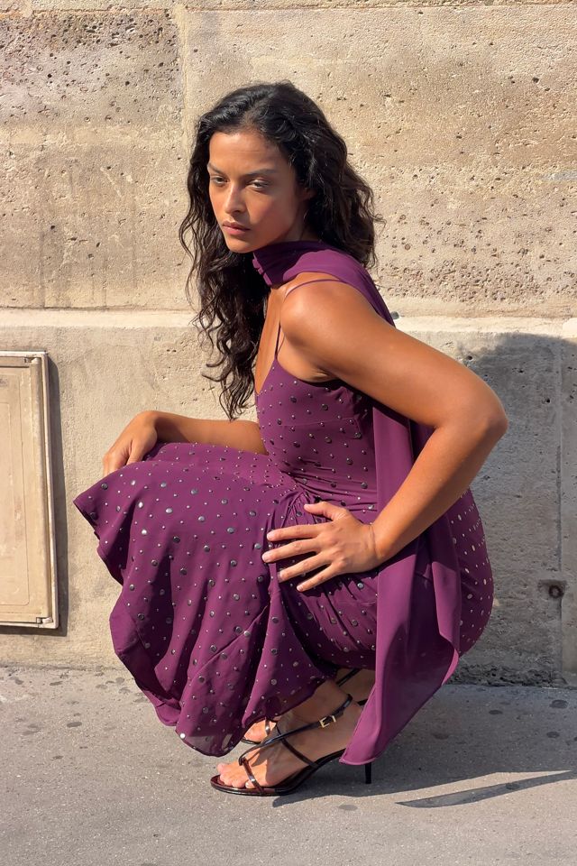 Saylor Lunetta Scarf Midi Dress #1
