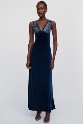 Saylor Serefina Velvet Midi Dress