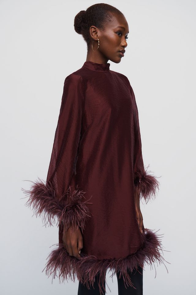 Saylor Vanya Faux Feather Mini Dress #2