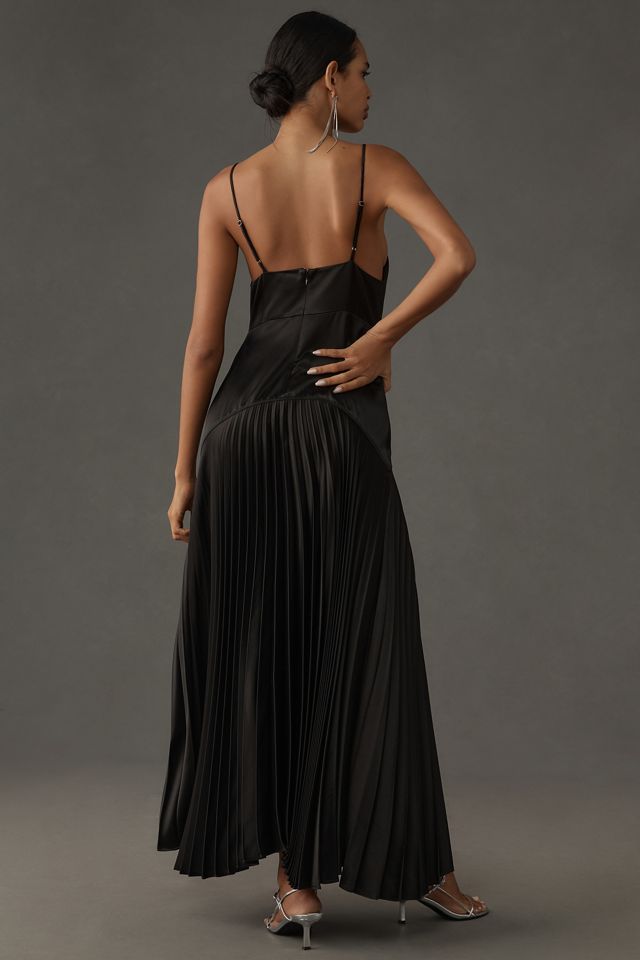 open lace back dress Pleated Long Bridal A Line Beaded Wedding Dress main image 1