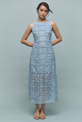 Endless Rose Sleeveless Textured Midi Dress