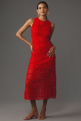 Endless Rose Sleeveless Textured Midi Dress