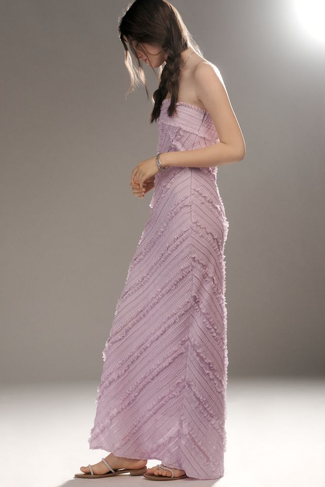 Endless Rose Strapless Textured Column Midi Dress #1