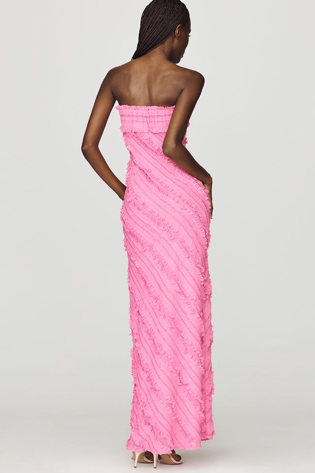 Endless Rose Strapless Textured Column Midi Dress | Anthropologie