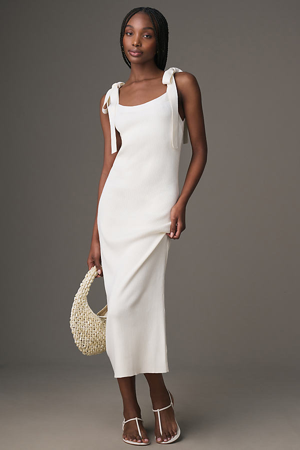 Shop Endless Rose Sleeveless Knit Midi Dress In White