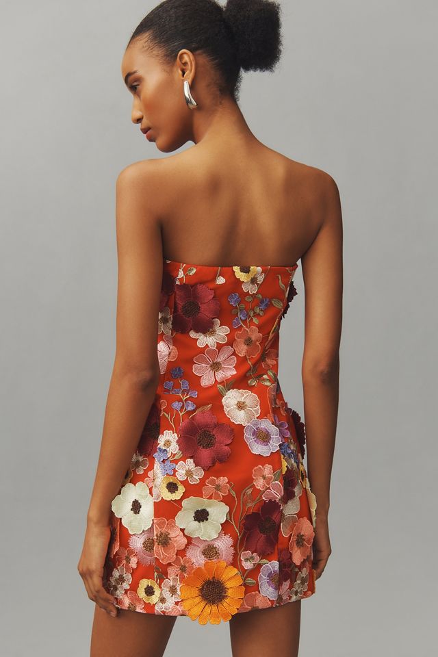 Endless Rose Strapless Embroidered Mini Dress #1