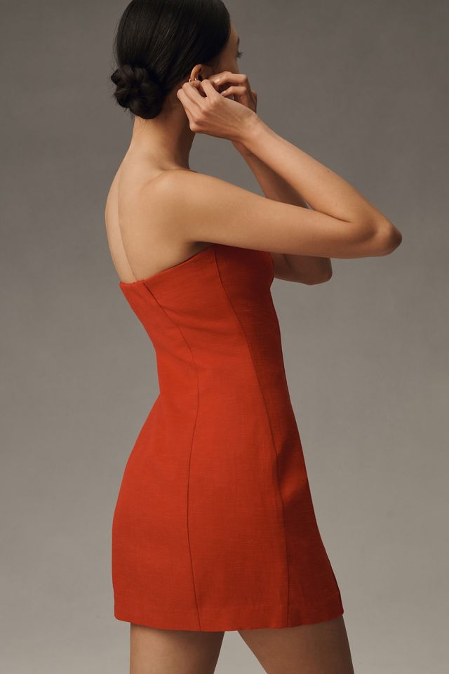 Endless Rose Strapless Button-Front Mini Dress | Anthropologie