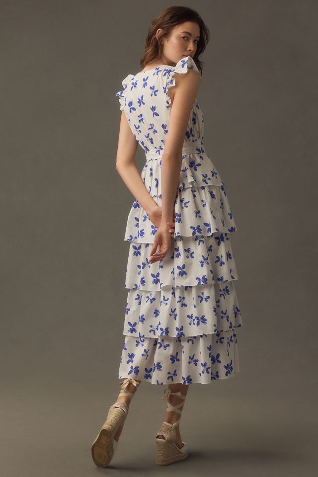 Endless Rose V-Neck Tiered Maxi Dress | Anthropologie