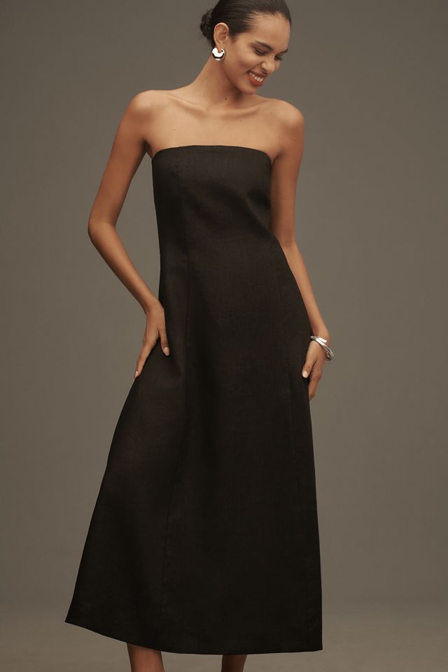Endless Rose Strapless Linen Midi Dress #2