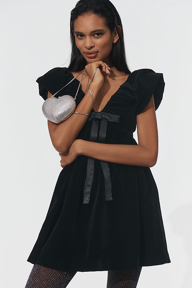 anthro velvet dress Graham Spencer XS Shirleen Choker Bell Sleeve Whimsigoth Featuring a bold Anthropologie The Somerset Black Maxi