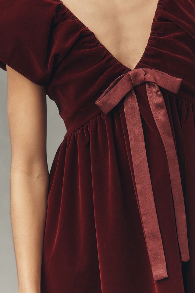 Endless Rose Velvet Bow Mini Dress #1
