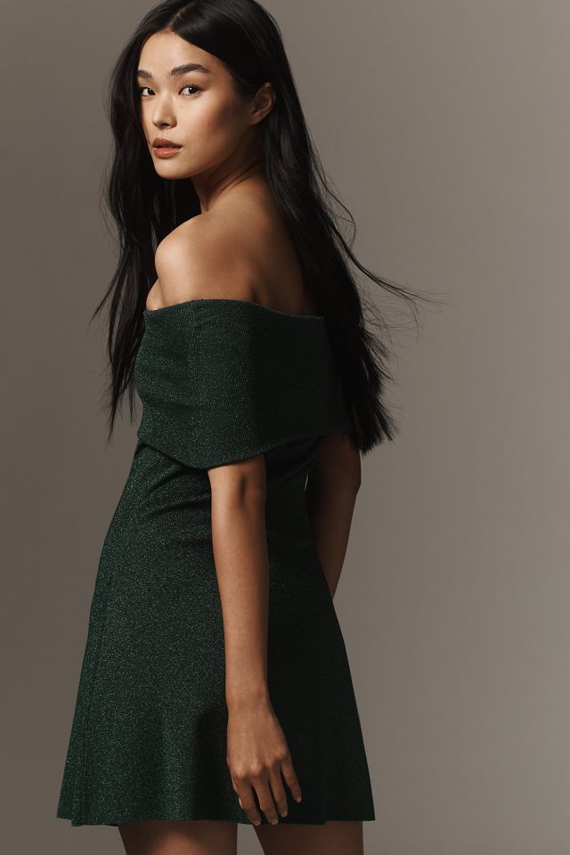 Endless Rose Off-The-Shoulder Lurex Knit Mini Dress #2