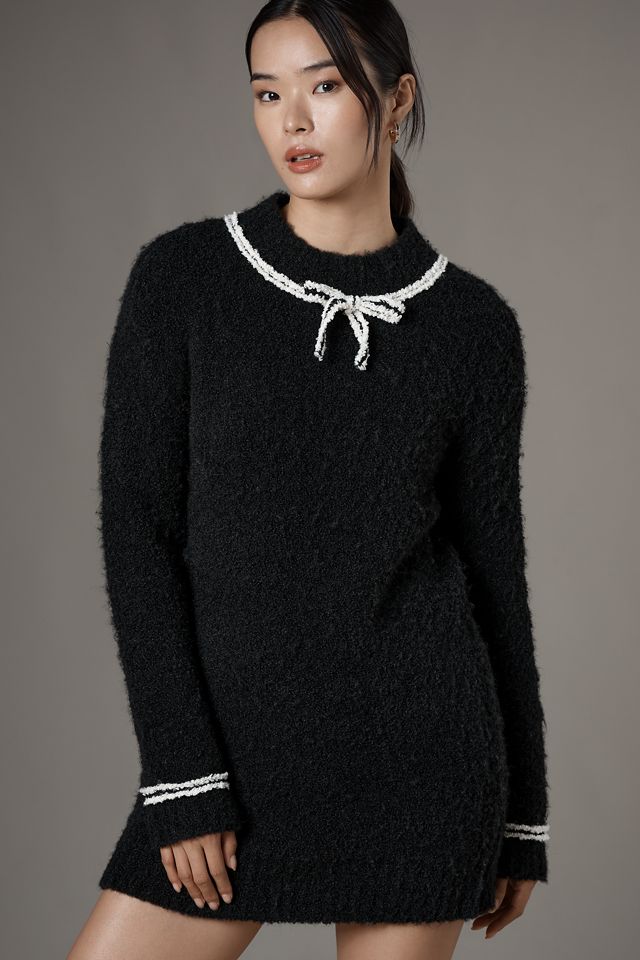 Endless Rose Long-Sleeve Bow Slim Sweater Mini Dress #2