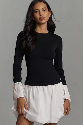 Endless Rose Long-Sleeve Twofer Bubble Mini Dress product page