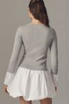 Endless Rose Long-Sleeve Twofer Bubble Mini Dress