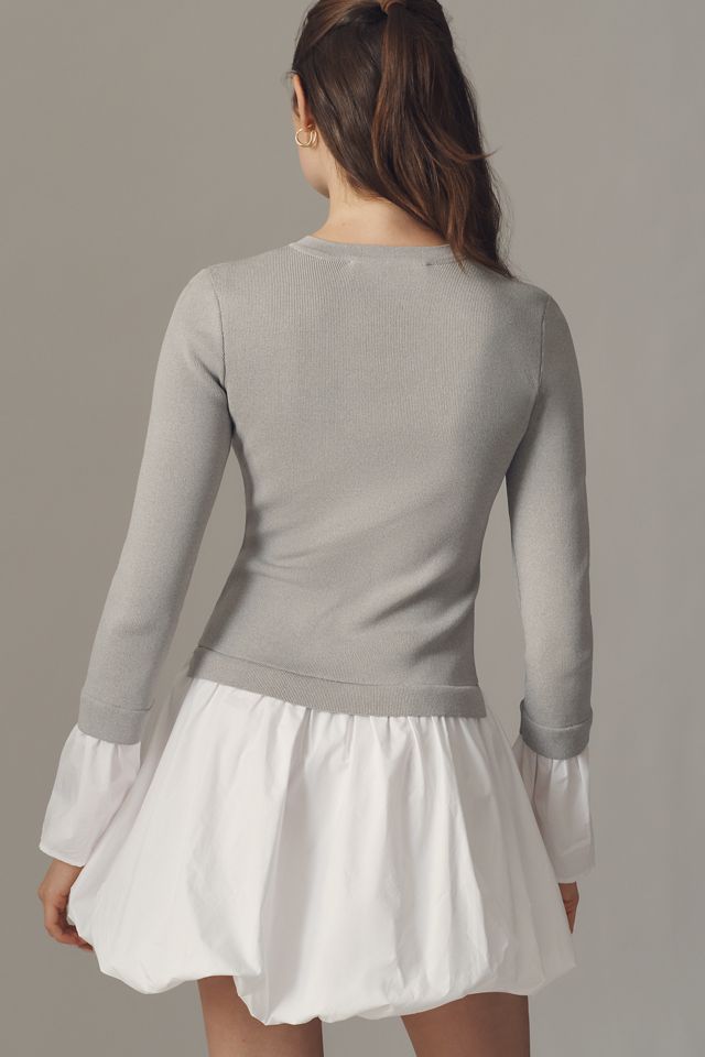 Endless Rose Long-Sleeve Twofer Bubble Mini Dress #2