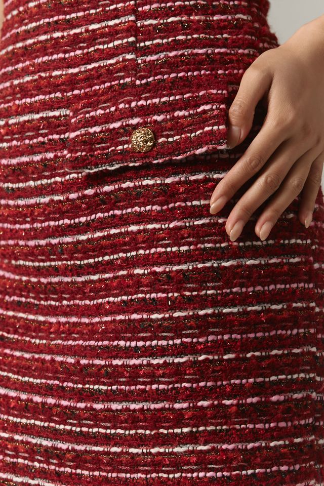 Endless Rose Scoop-Neck Tweed Mini Dress #2