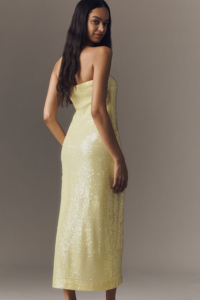 Endless Rose Strapless Sequin Slim Midi Dress #2