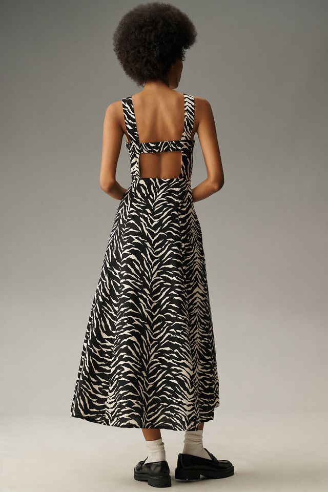 Endless Rose Square-Neck Back-Cutout A-Line Midi Dress #1