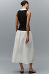 Endless Rose Sleeveless Collared Twofer Drop-Waist Midi Dress