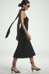 Endless Rose Strapless Scarf Column Midi Dress