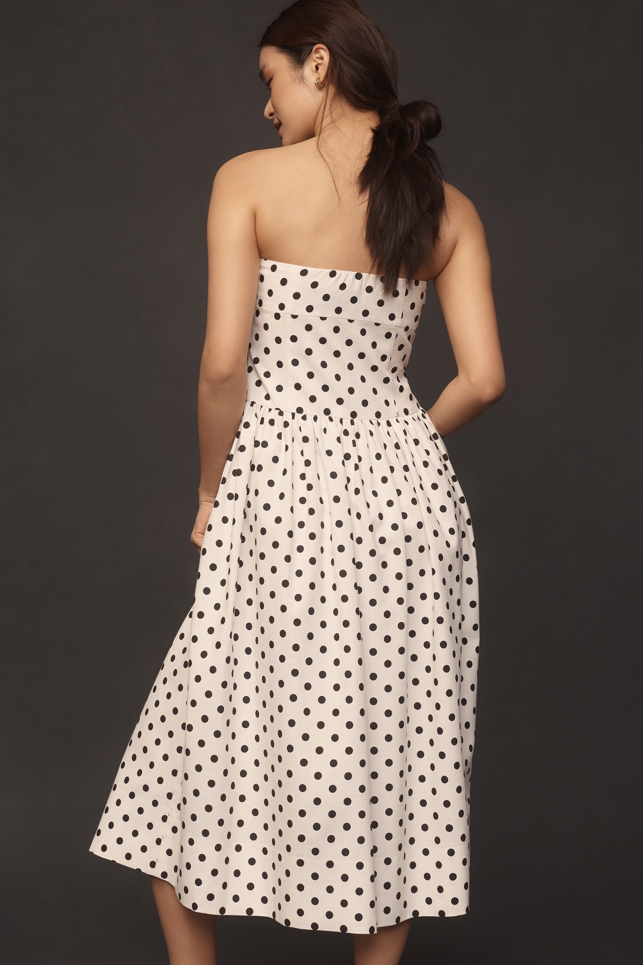 Endless Rose Strapless Drop-Waist A-Line Midi Dress