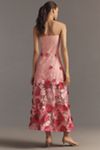 Endless Rose Strapless Floral Appliqué Maxi Dress