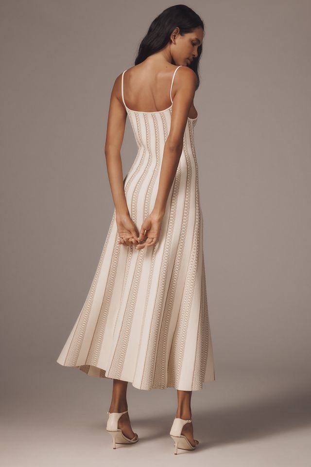Endless Rose Sleeveless V-Neck Lurex Midi Dress