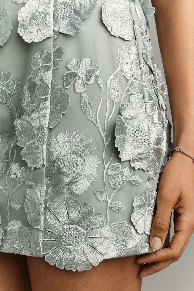 Endless Rose Strapless Floral Embroidered Mini Dress #3