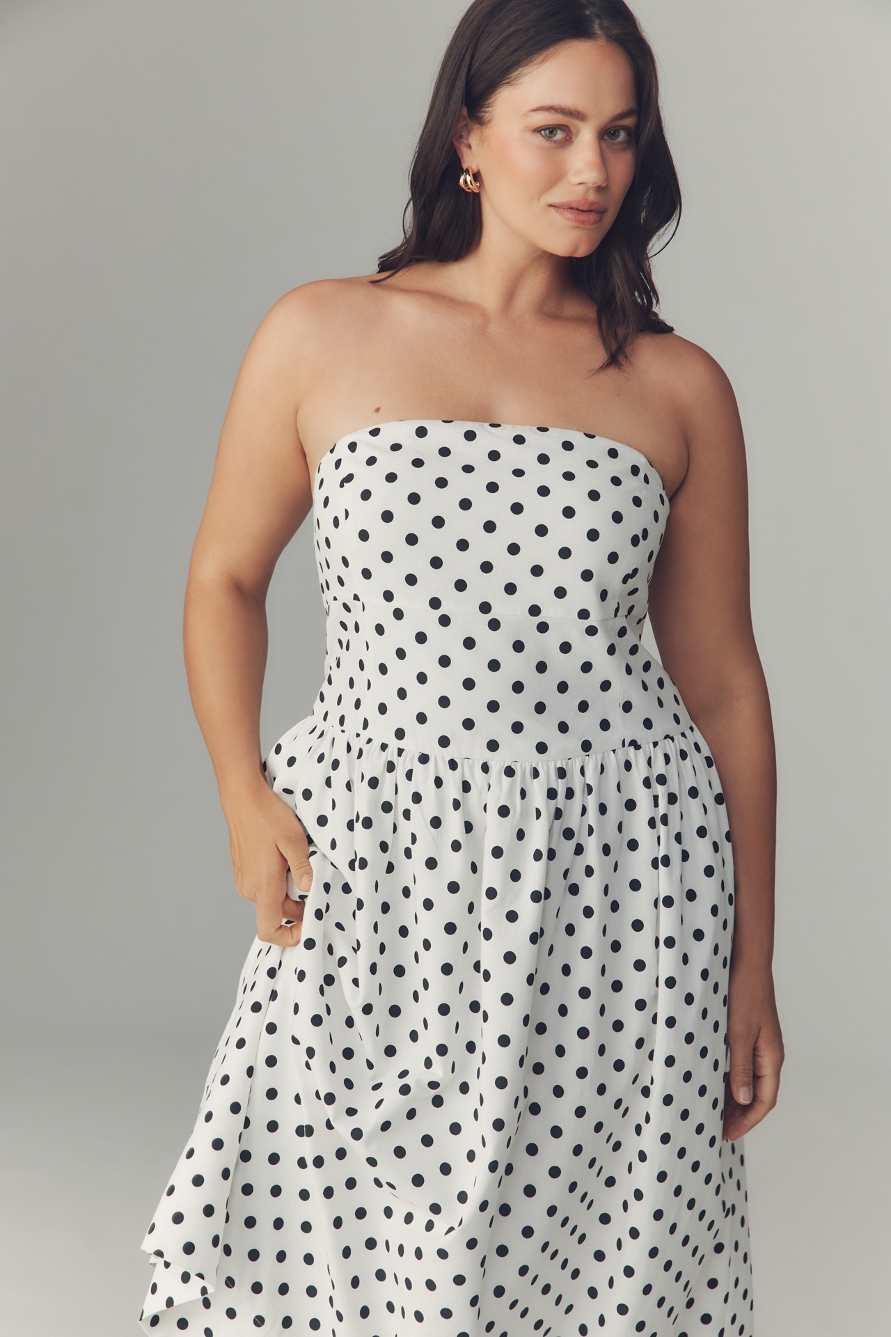 Endless Rose Strapless Drop-Waist Midi Dress