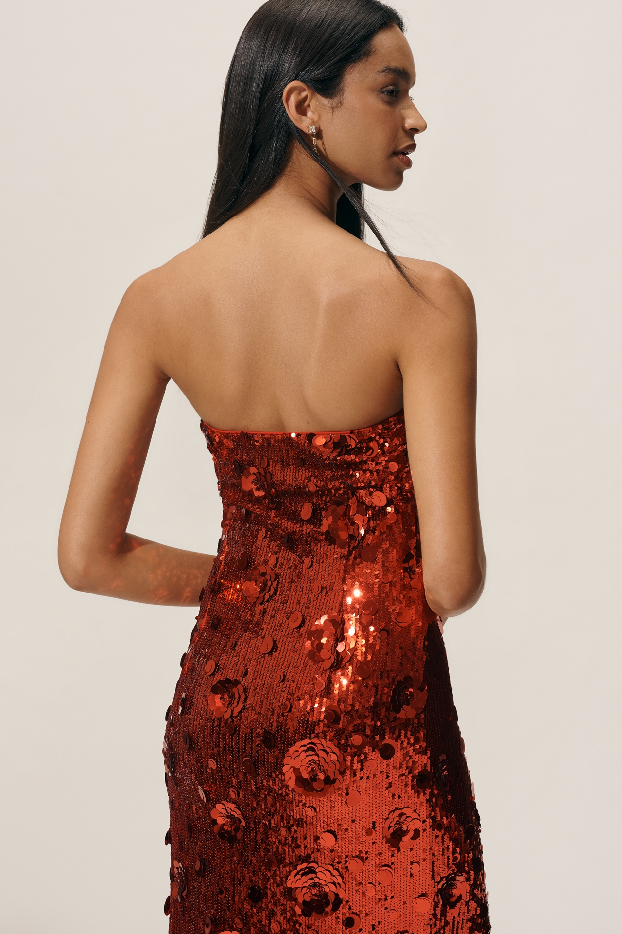 Endless Rose Strapless Sequin Midi Dress