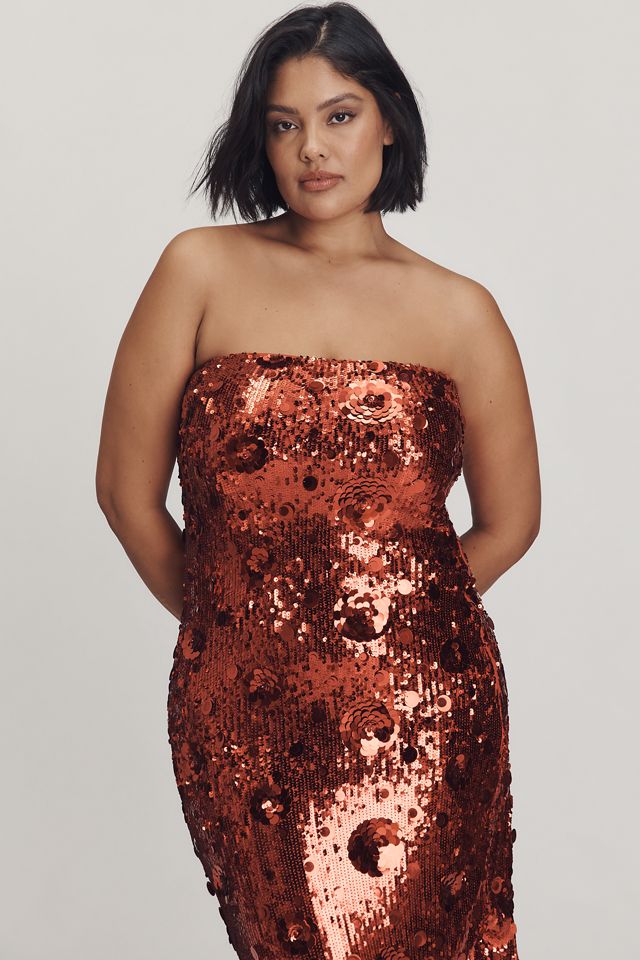 Endless Rose Strapless Sequin Midi Dress #7