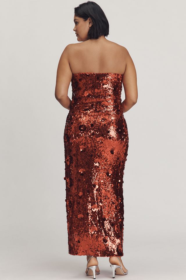 Endless Rose Strapless Sequin Midi Dress #8
