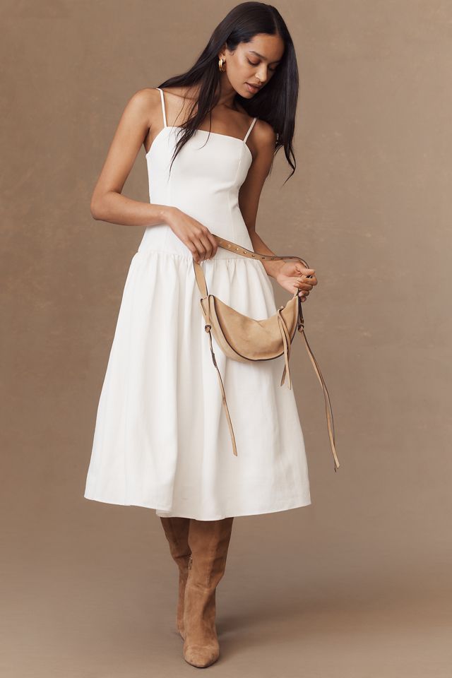 Endless Rose Linen Blend Midi Dress | Anthropologie